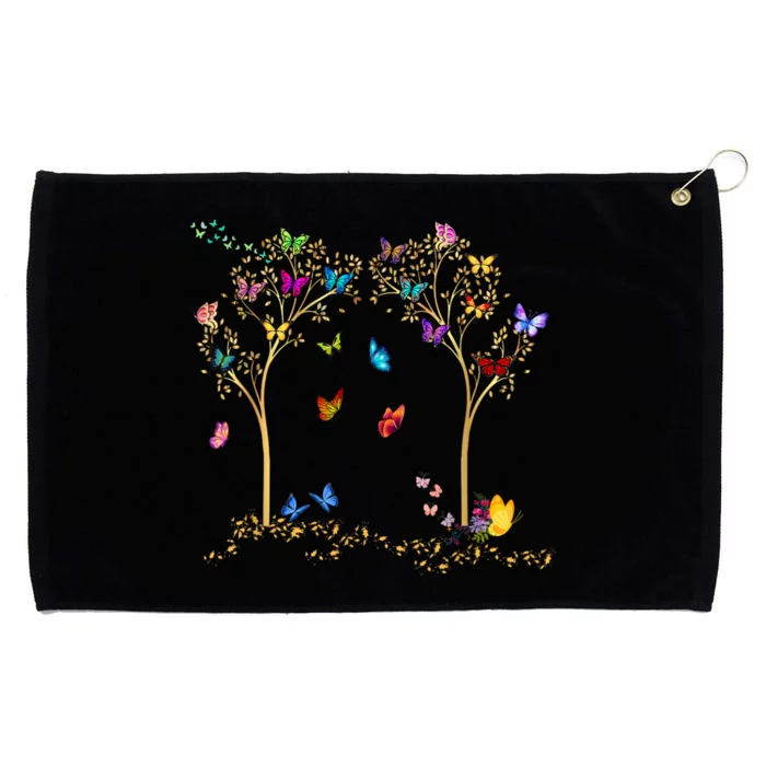 Butterfly Tree Beautiful Butterflies Grommeted Golf Towel