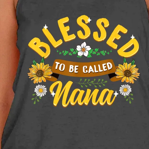 Blessed To Be Called Nana Cute Sunflower Mothers Day Gifts Women's Knotted Racerback Tank