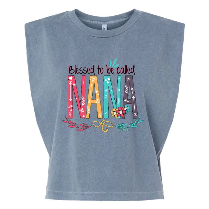 Blessed To Be Called Nana Colorful Grandma Garment-Dyed Women's Muscle Tee