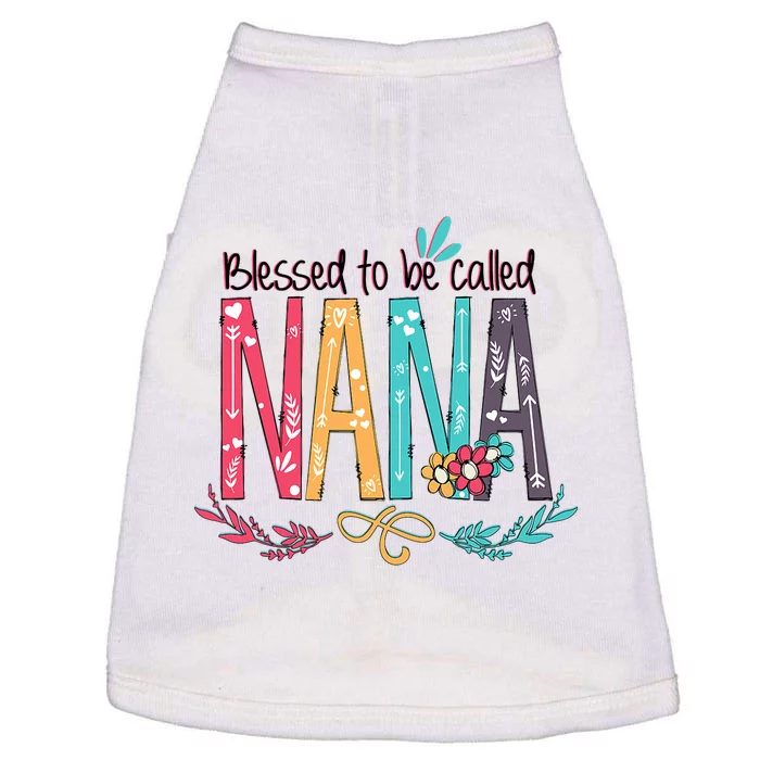 Blessed To Be Called Nana Colorful Grandma Doggie Tank