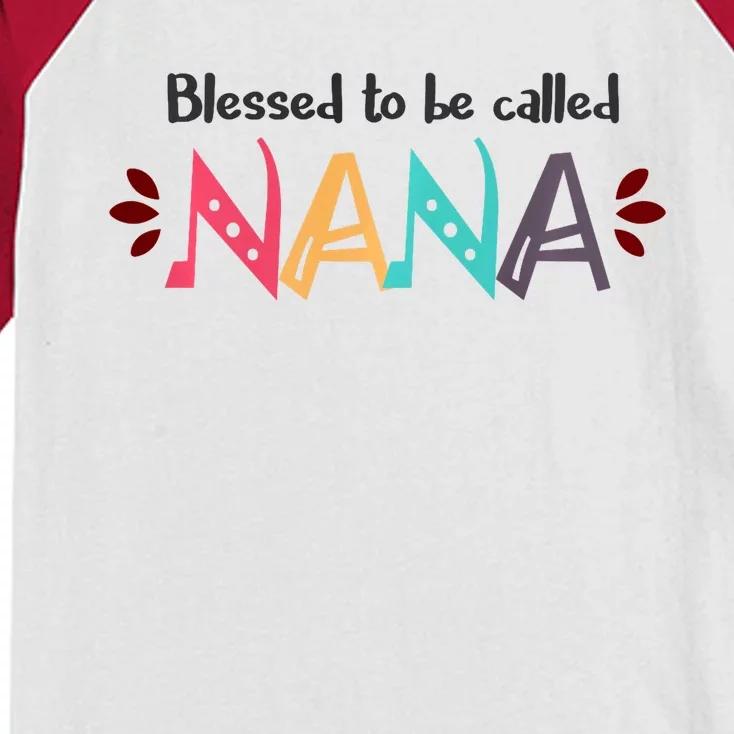 Blessed To Be Called Nana Kids Colorblock Raglan Jersey