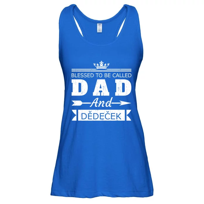 Blessed To Be Called Dad And Dedecek Cool Czech Grandpa Cute Gift Ladies Essential Flowy Tank