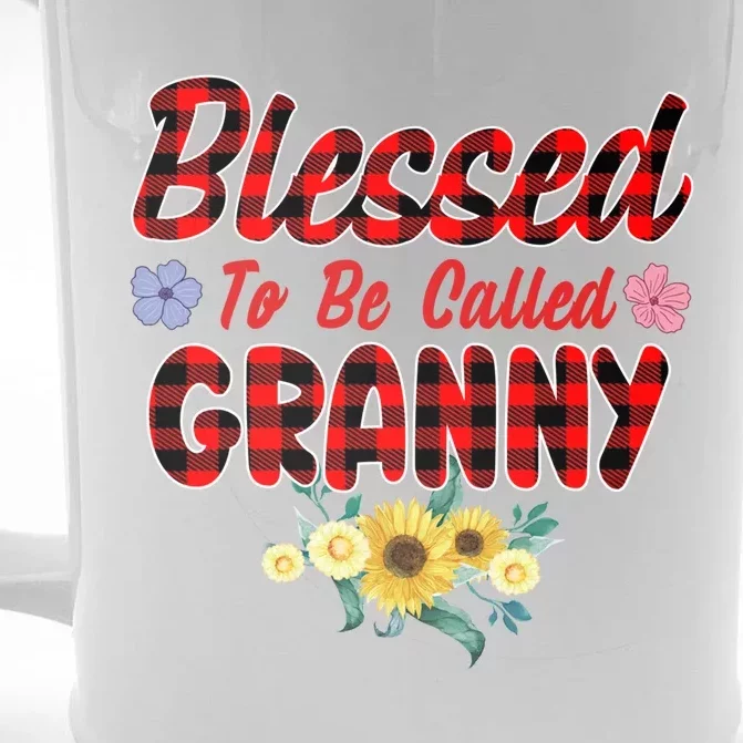 Blessed To Be Called Granny Sunflower Granny Mothers Day Gift Front & Back Beer Stein