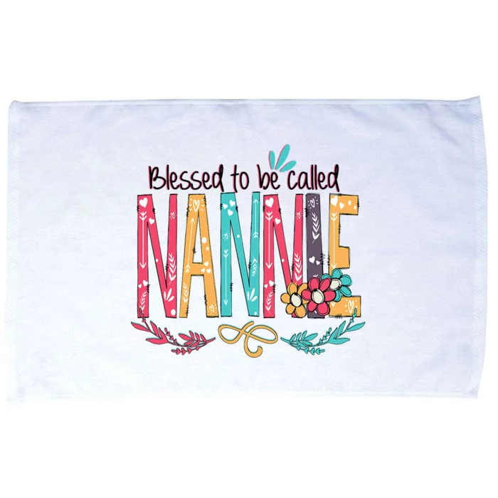 Blessed To Be Called Nannie Colorful Grandma Microfiber Hand Towel