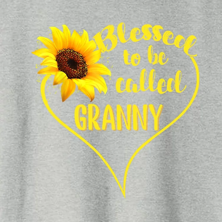 Blessed To Be Called Granny Sunflower Mothers Day Gift Women's Crop Top Tee