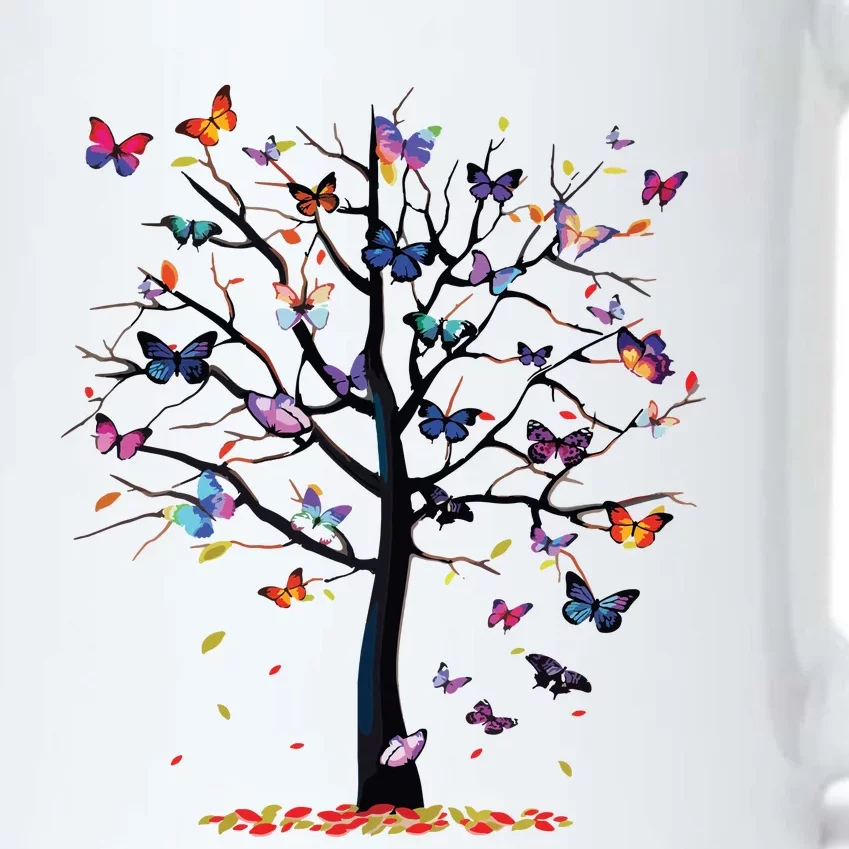 Butterfly Tree Beautiful Black Color Changing Mug