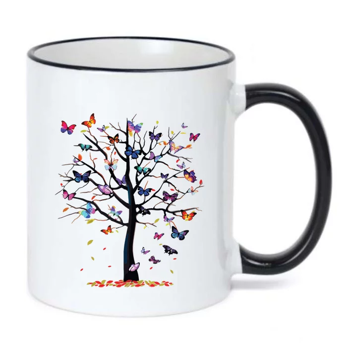 Butterfly Tree Beautiful Black Color Changing Mug