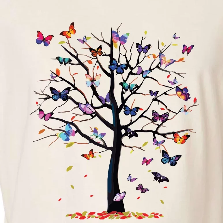 Butterfly Tree Beautiful Garment-Dyed Women's Muscle Tee