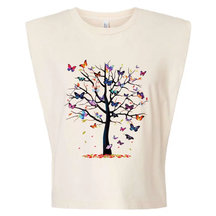 Butterfly Tree Beautiful Garment-Dyed Women's Muscle Tee