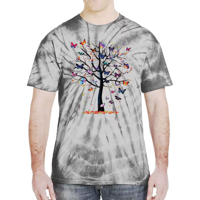 Butterfly Tree Beautiful Tie-Dye T-Shirt