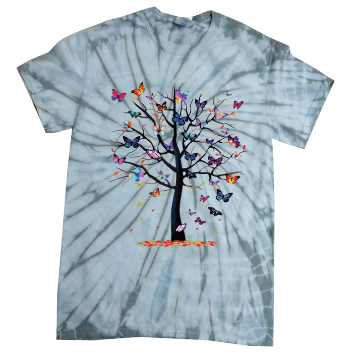 Butterfly Tree Beautiful Tie-Dye T-Shirt