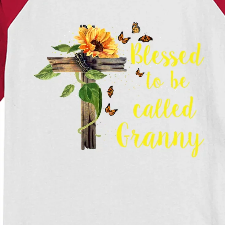 Blessed To Be Called Granny Kids Colorblock Raglan Jersey