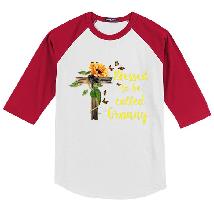 Blessed To Be Called Granny Kids Colorblock Raglan Jersey