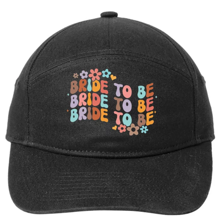 Bride To Be & Bridesmaid Bridal Shower Groovy Bachelorette 7-Panel Snapback Hat