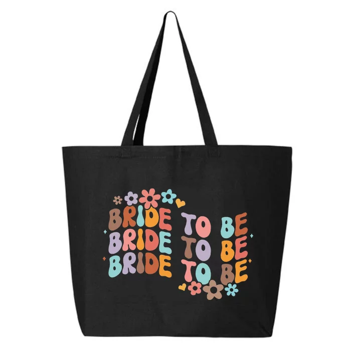 Bride To Be & Bridesmaid Bridal Shower Groovy Bachelorette 25L Jumbo Tote