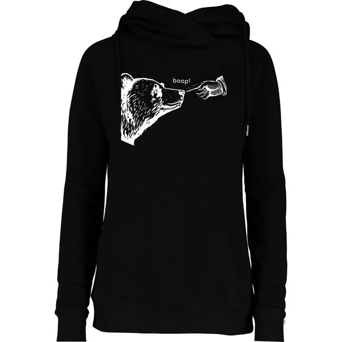 Boop The Bear Womens Funnel Neck Pullover Hood