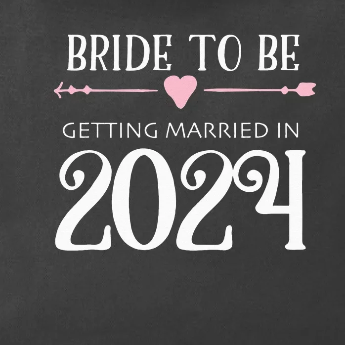 Bride to Be 2024 Engagement Ring Future Bride Zip Tote Bag