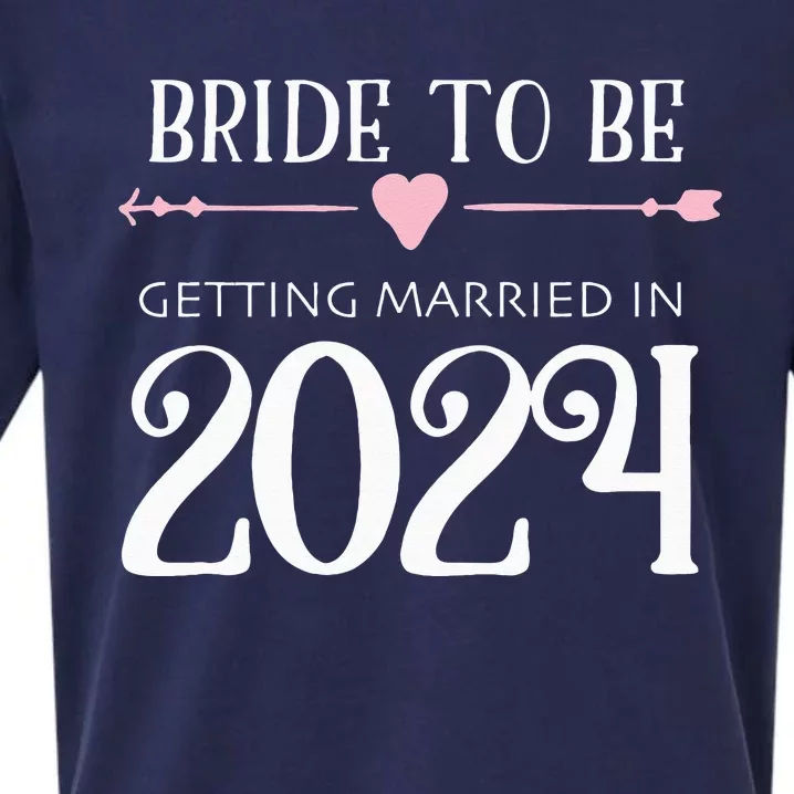 Bride to Be 2024 Engagement Ring Future Bride Sueded Cloud Jersey T-Shirt