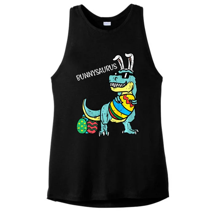 Bunnysaurus Trex Bunny Boy Easter Dinosaur Ladies Tri-Blend Wicking Tank