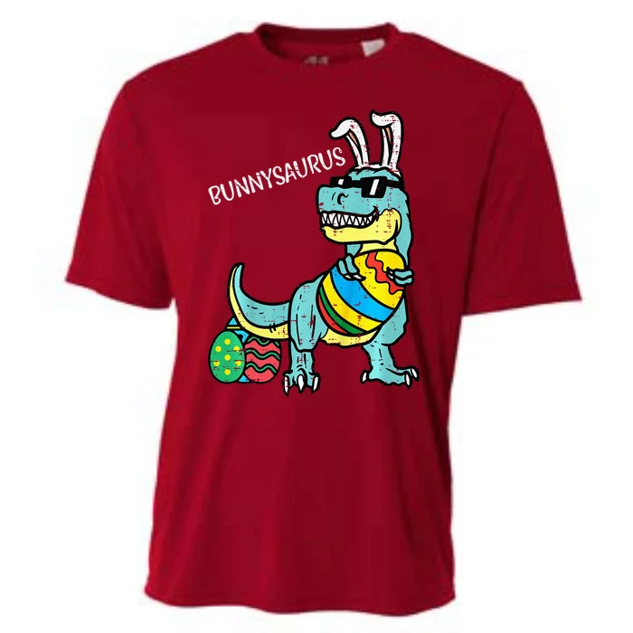 Bunnysaurus Trex Bunny Boy Easter Dinosaur Cooling Performance Crew T-Shirt