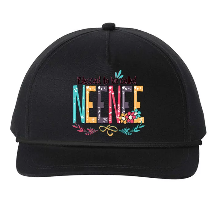 Blessed To Be Called Neenee Colorful Grandma Snapback Five-Panel Rope Hat