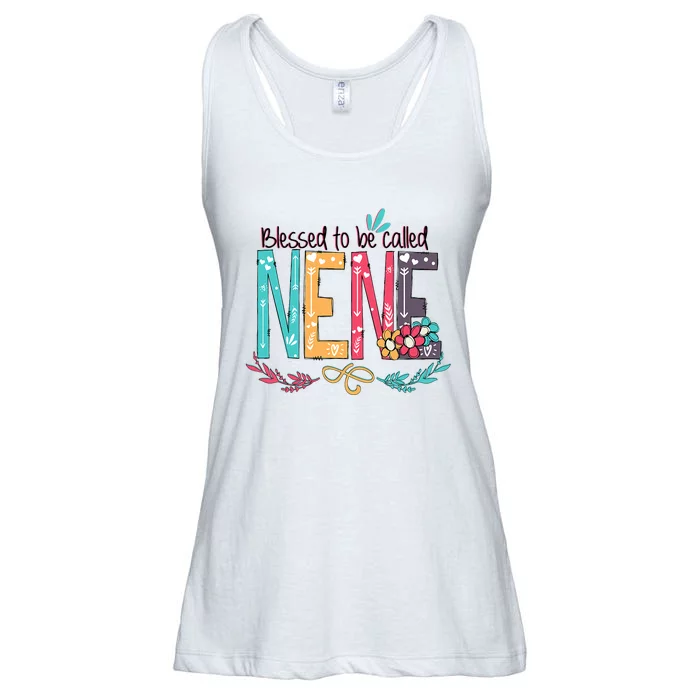 Blessed To Be Called Nene Colorful Grandma Ladies Essential Flowy Tank