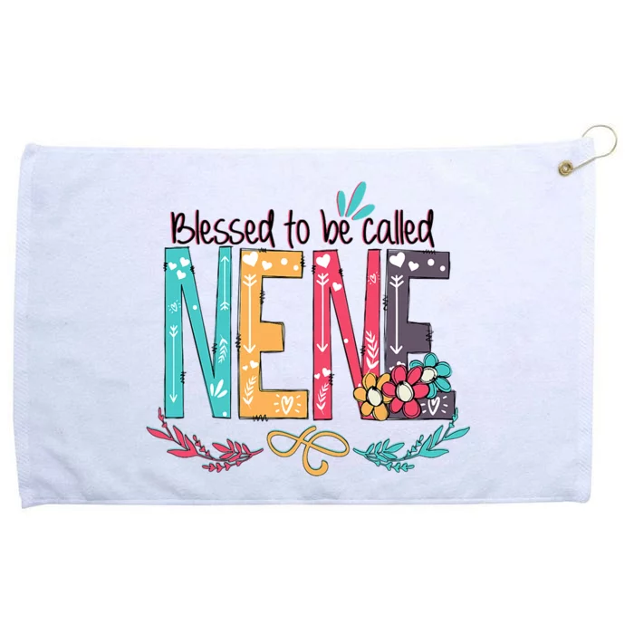 Blessed To Be Called Nene Colorful Grandma Grommeted Golf Towel