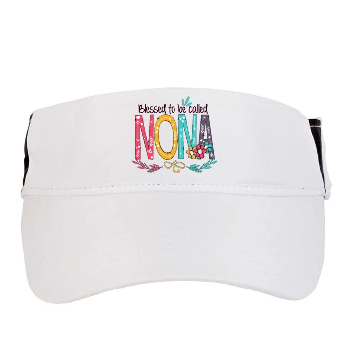 Blessed To Be Called Nona Colorful Grandma Adult Drive Performance Visor