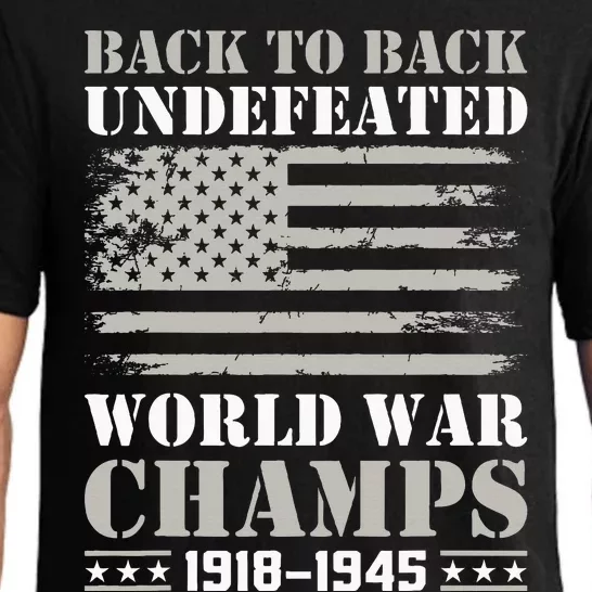 Back To Back Undefeated World War Champs 4th Of July Pajama Set