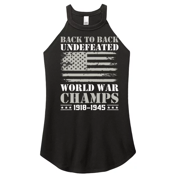 Back To Back Undefeated World War Champs 4th Of July Women’s Perfect Tri Rocker Tank