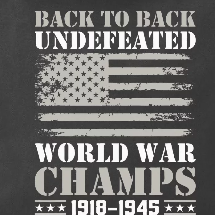 Back To Back Undefeated World War Champs 4th Of July Zip Tote Bag