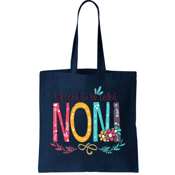 Blessed To Be Called Noni Colorful Grandma Tote Bag