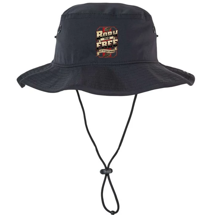 Born To Be Free Live Without Brakes Biker Vintage Legacy Cool Fit Booney Bucket Hat