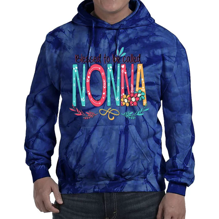 Blessed To Be Called Nonna Colorful Grandma Tie Dye Hoodie