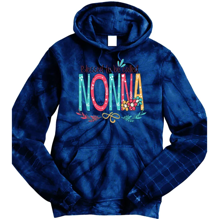 Blessed To Be Called Nonna Colorful Grandma Tie Dye Hoodie