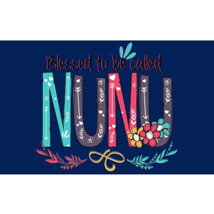 Blessed To Be Called Nunu Colorful Grandma Bumper Sticker