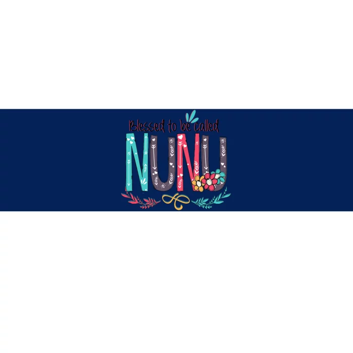 Blessed To Be Called Nunu Colorful Grandma Bumper Sticker