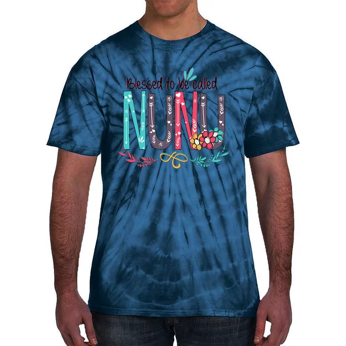 Blessed To Be Called Nunu Colorful Grandma Tie-Dye T-Shirt