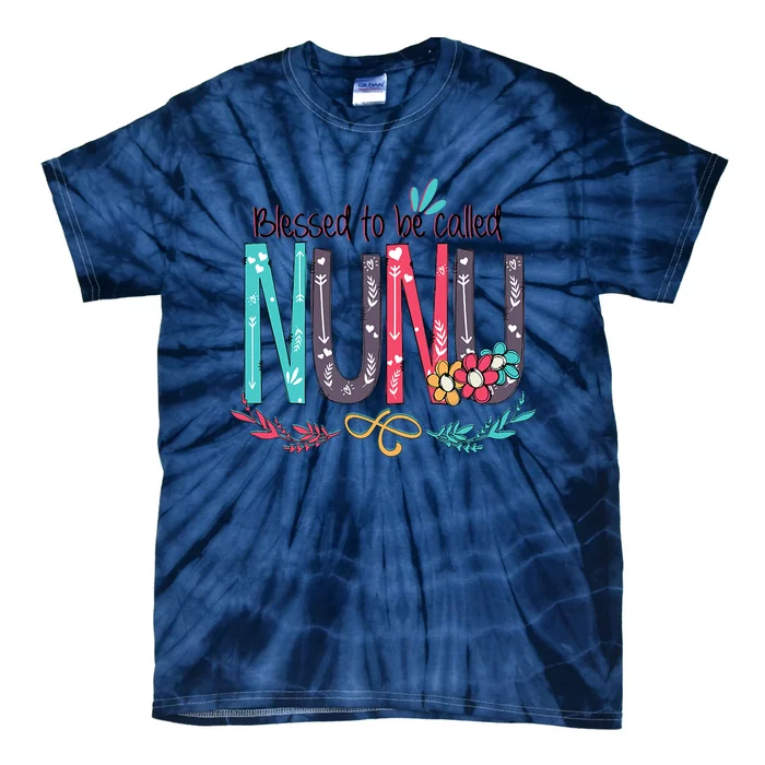 Blessed To Be Called Nunu Colorful Grandma Tie-Dye T-Shirt