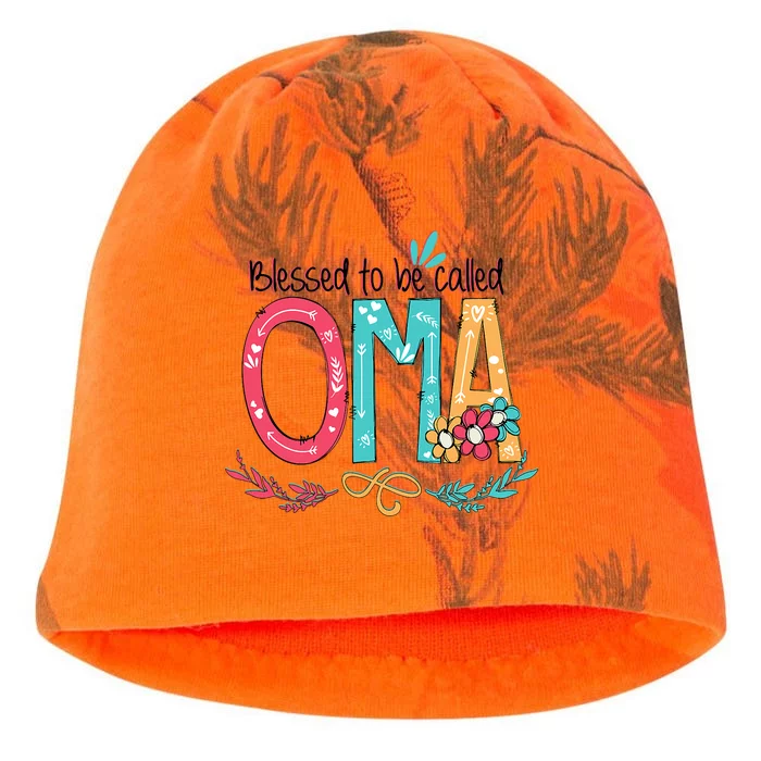 Blessed To Be Called Oma Colorful Grandma Kati - Camo Knit Beanie