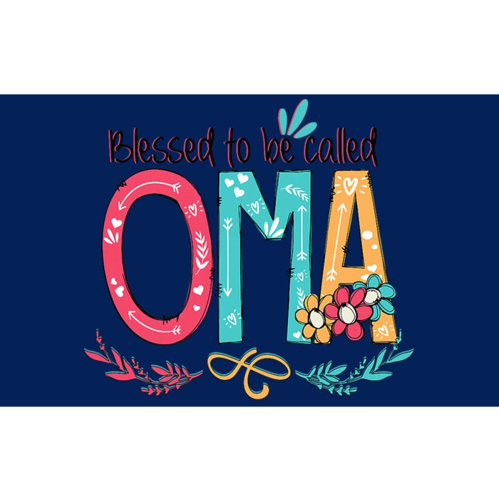 Blessed To Be Called Oma Colorful Grandma Bumper Sticker