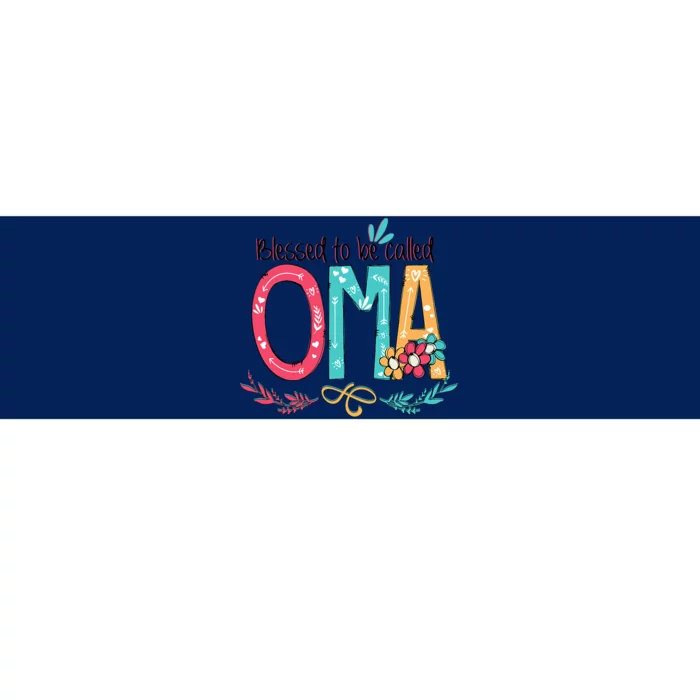 Blessed To Be Called Oma Colorful Grandma Bumper Sticker