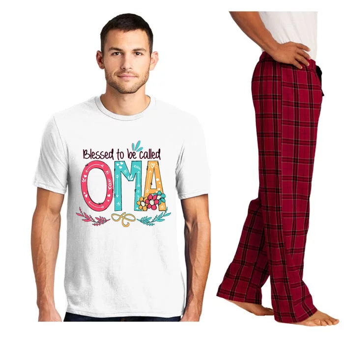 Blessed To Be Called Oma Colorful Grandma Pajama Set