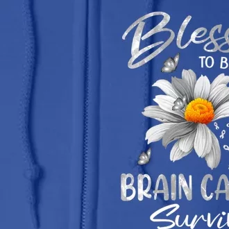 Blessed To Be Called Brain Cancer Survivor Gift Full Zip Hoodie