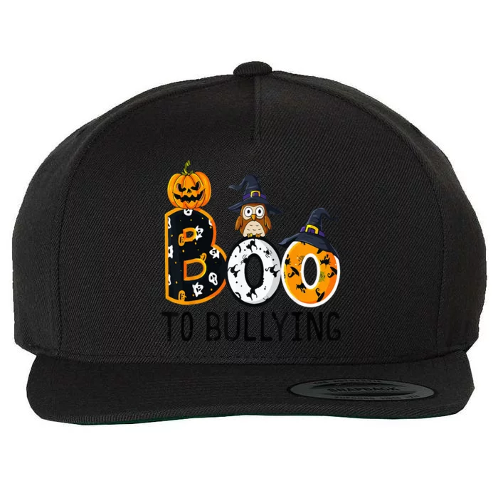 Boo To Bullying Orange Unity Day Anti Bullying Halloween Wool Snapback Cap