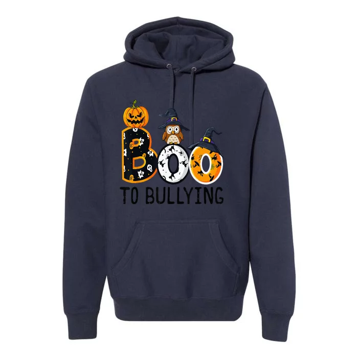 Boo To Bullying Orange Unity Day Anti Bullying Halloween Premium Hoodie