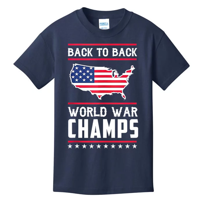 Back To Back Undefeated World War Champs Kids T-Shirt