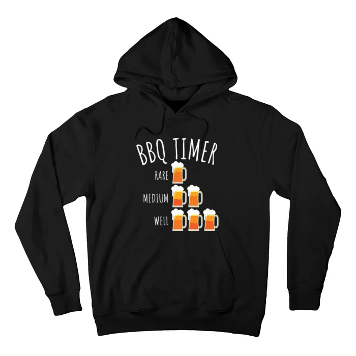 BBQ Timer Beer Drinking Funny Grilling Hoodie