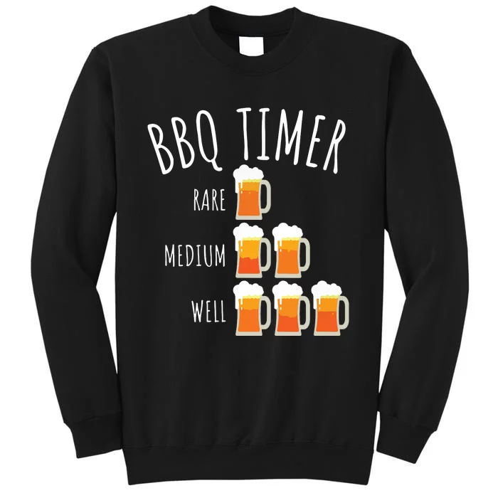 BBQ Timer Beer Drinking Funny Grilling Sweatshirt