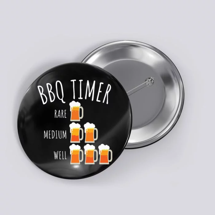 BBQ Timer Beer Drinking Funny Grilling Button